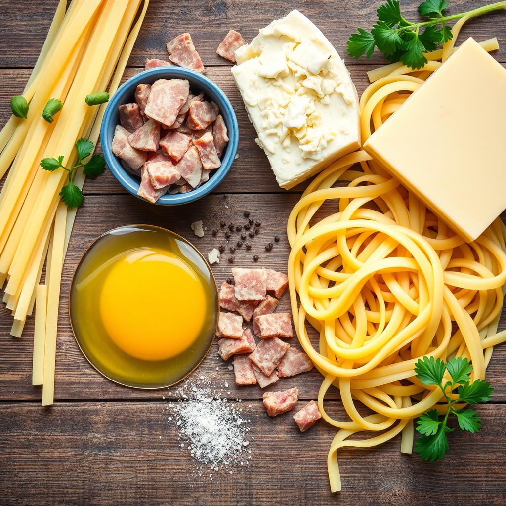 Authentic Carbonara Ingredients