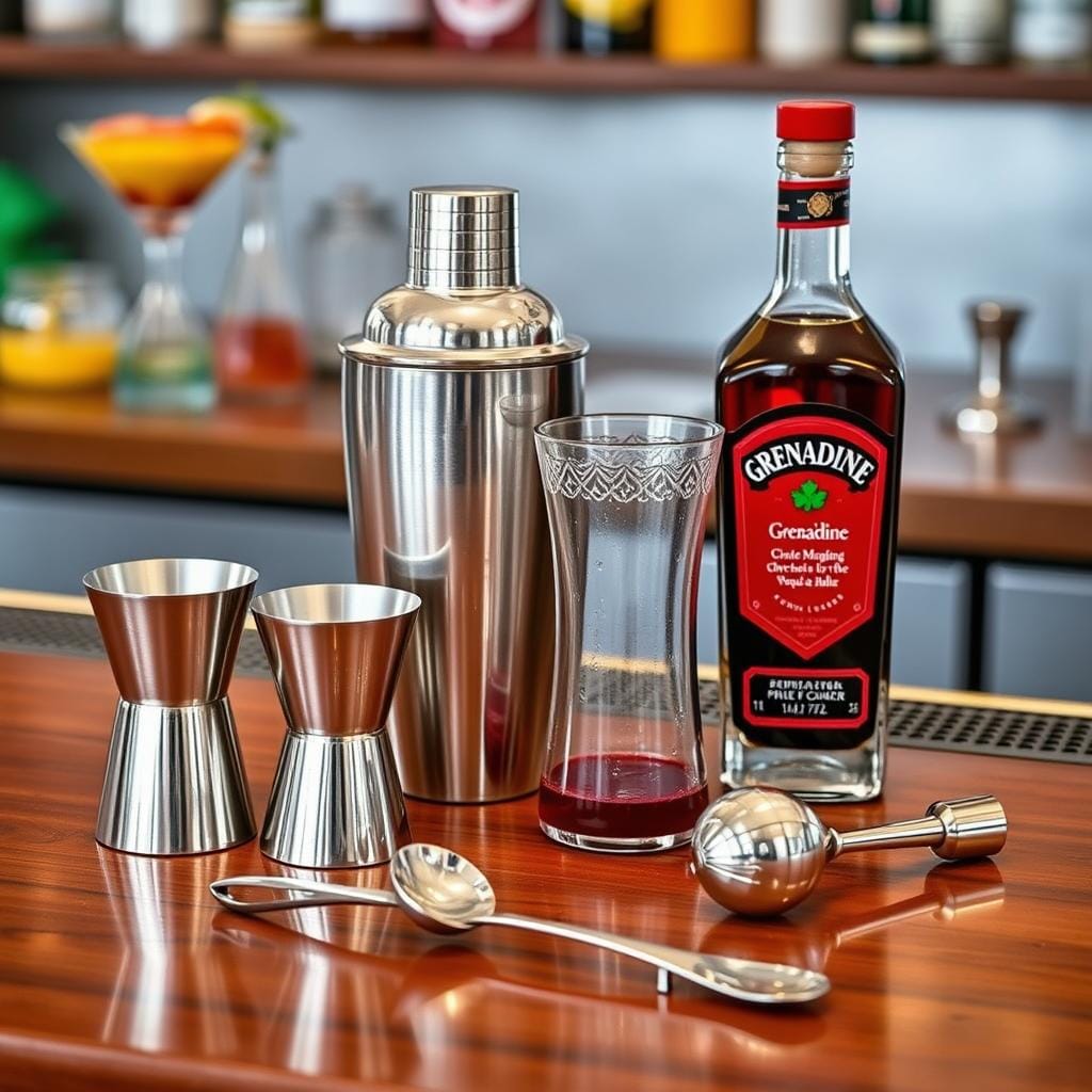 Bar Tools for Grenadine Mixing