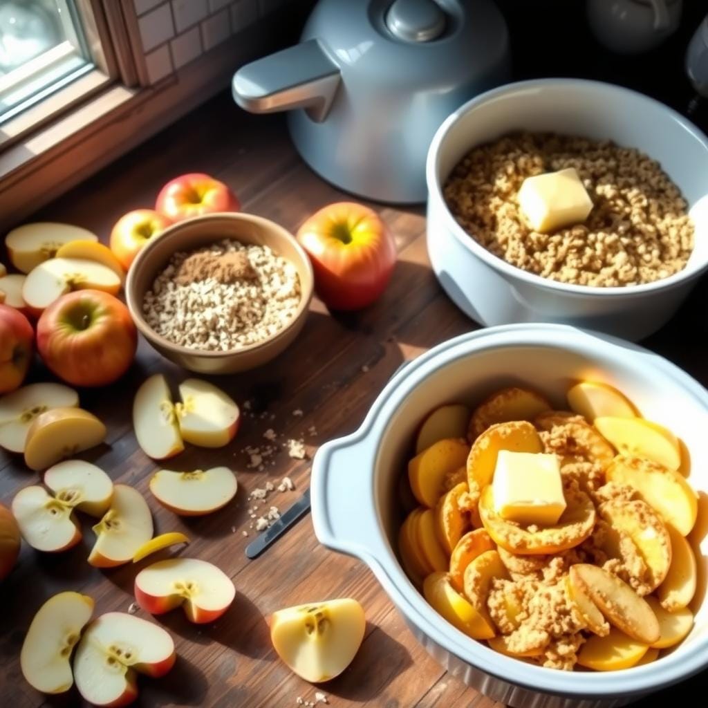 Does apple crisp need to be refrigerated before baking?