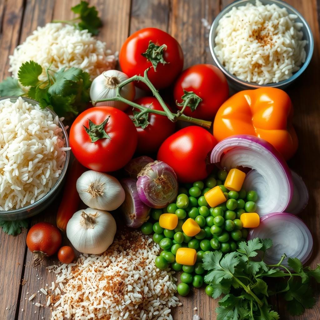 Mexican rice ingredients