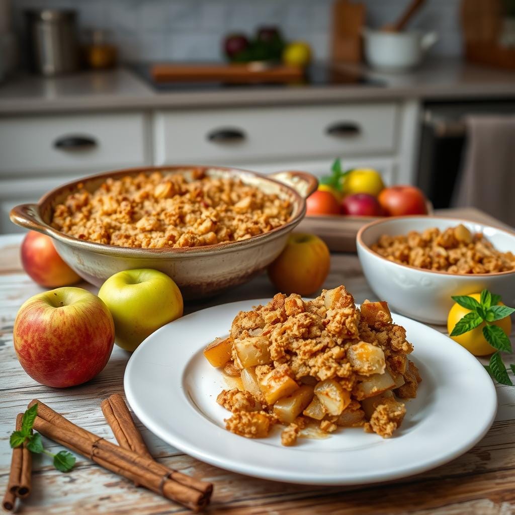 What is the difference between apple crumble and apple crisp?