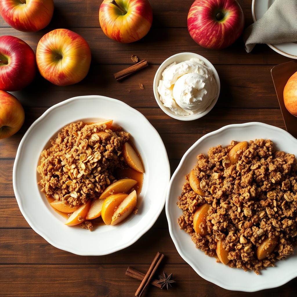 apple crumble and apple crisp