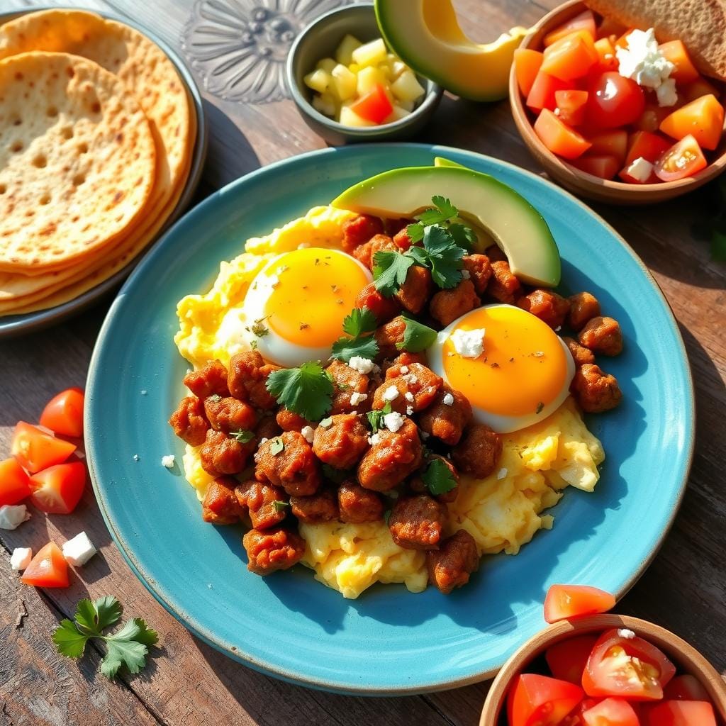 chorizo and eggs