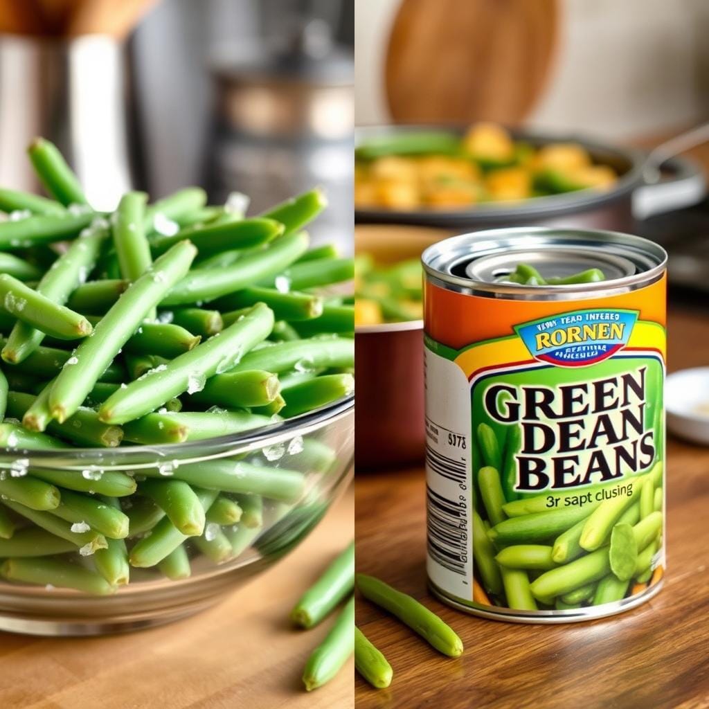 frozen vs canned green beans