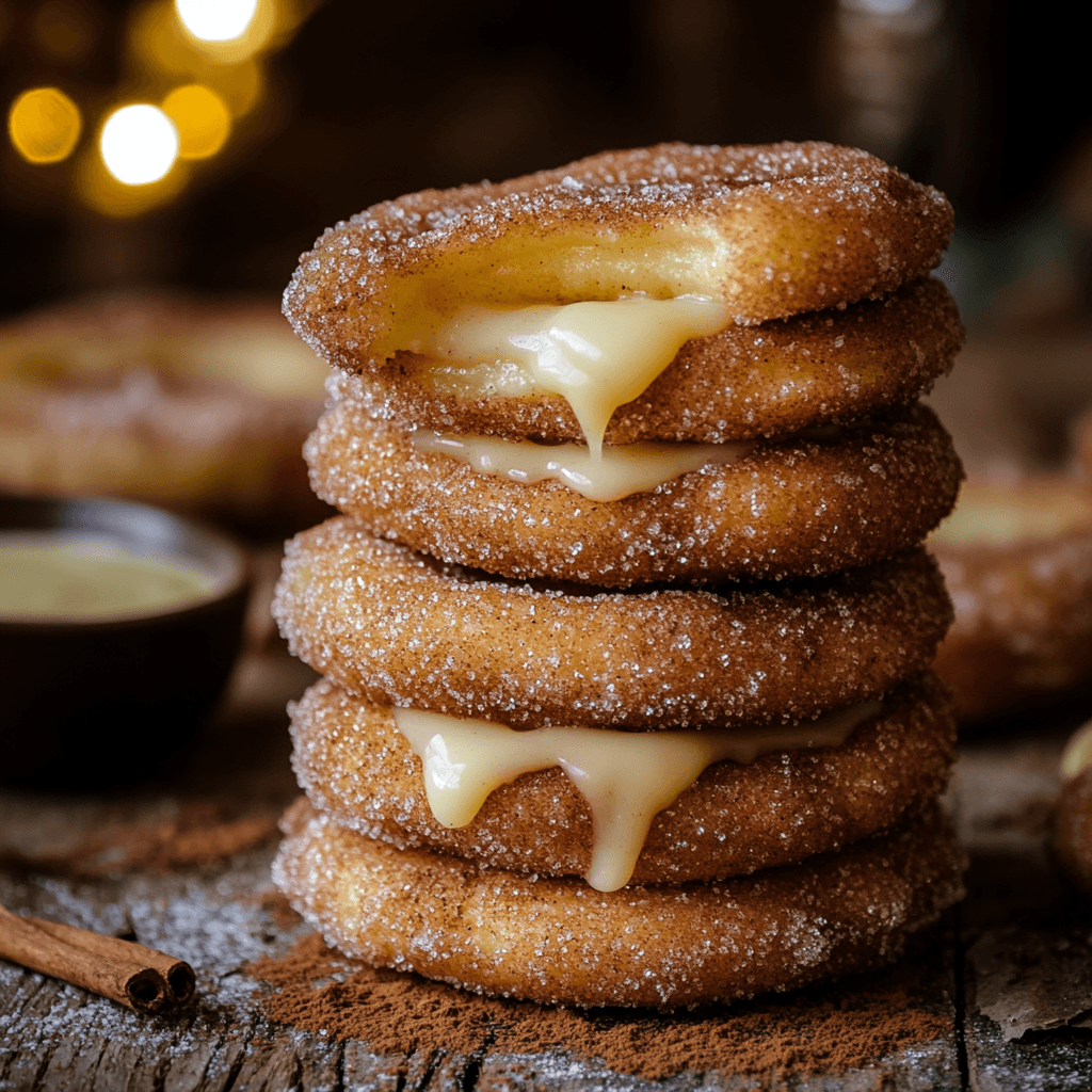 Experience the perfect fusion of cinnamon-sugar churros and creamy cheesecake in these irresistible churro cheesecake cookies. A delightful treat that's easy to make at home