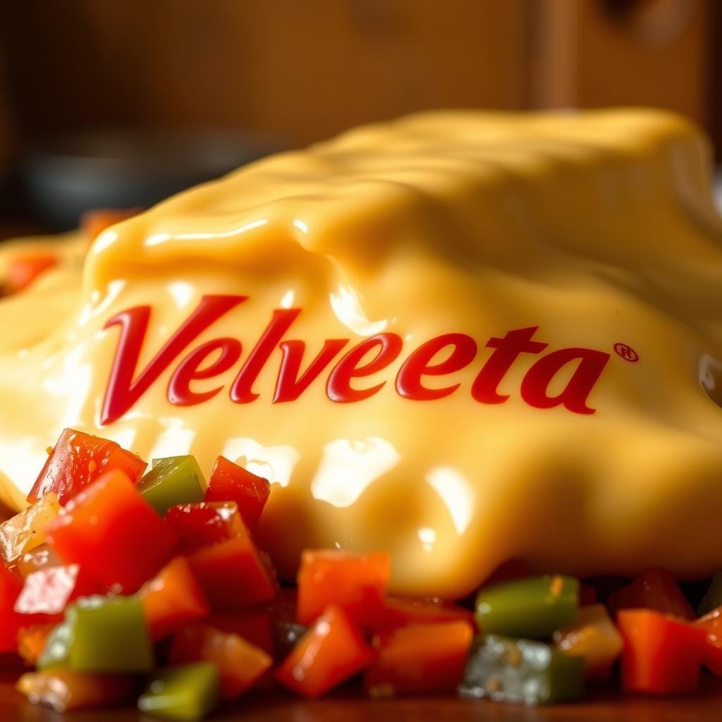 velveeta cheese and ro-tel tomatoes