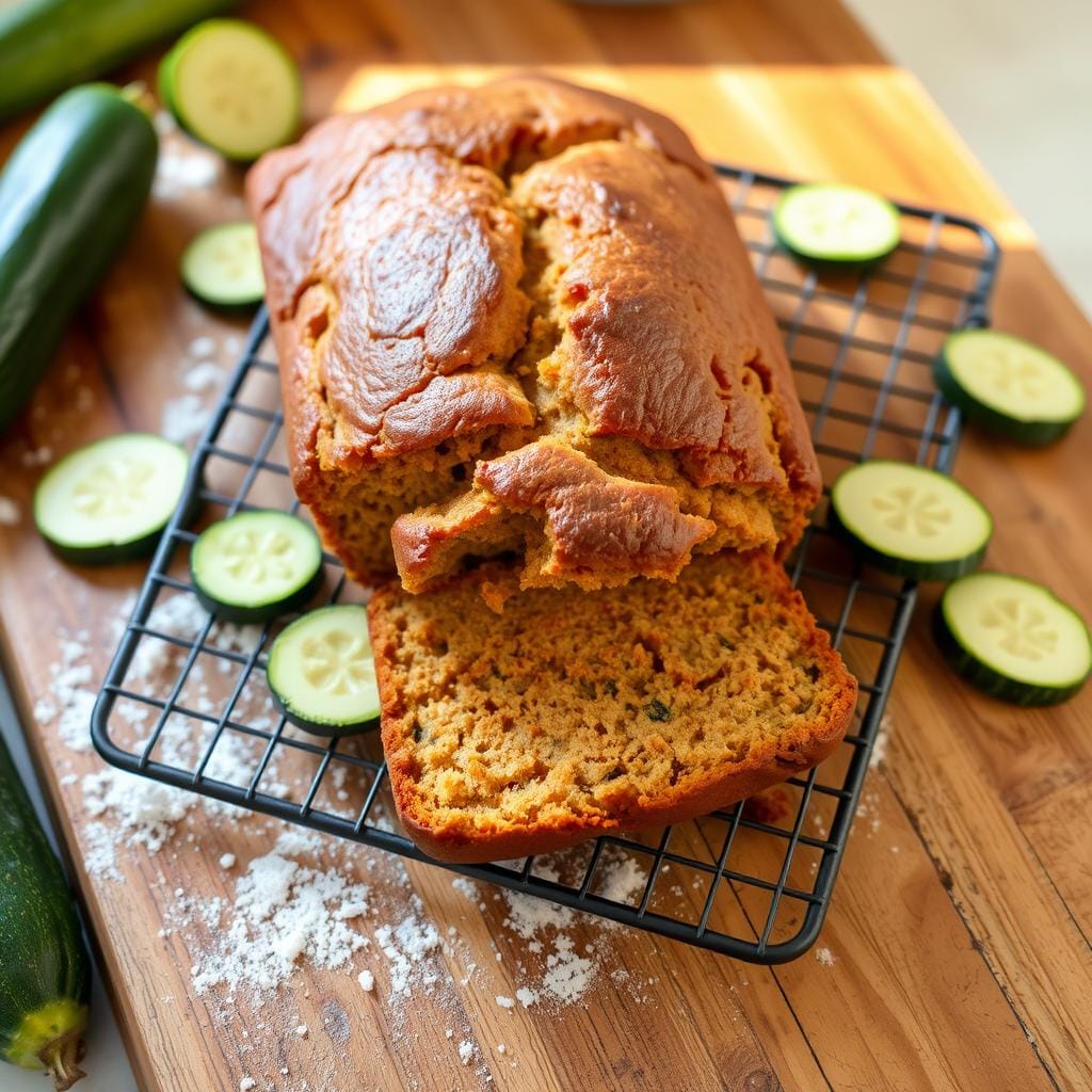 zucchini bread baking