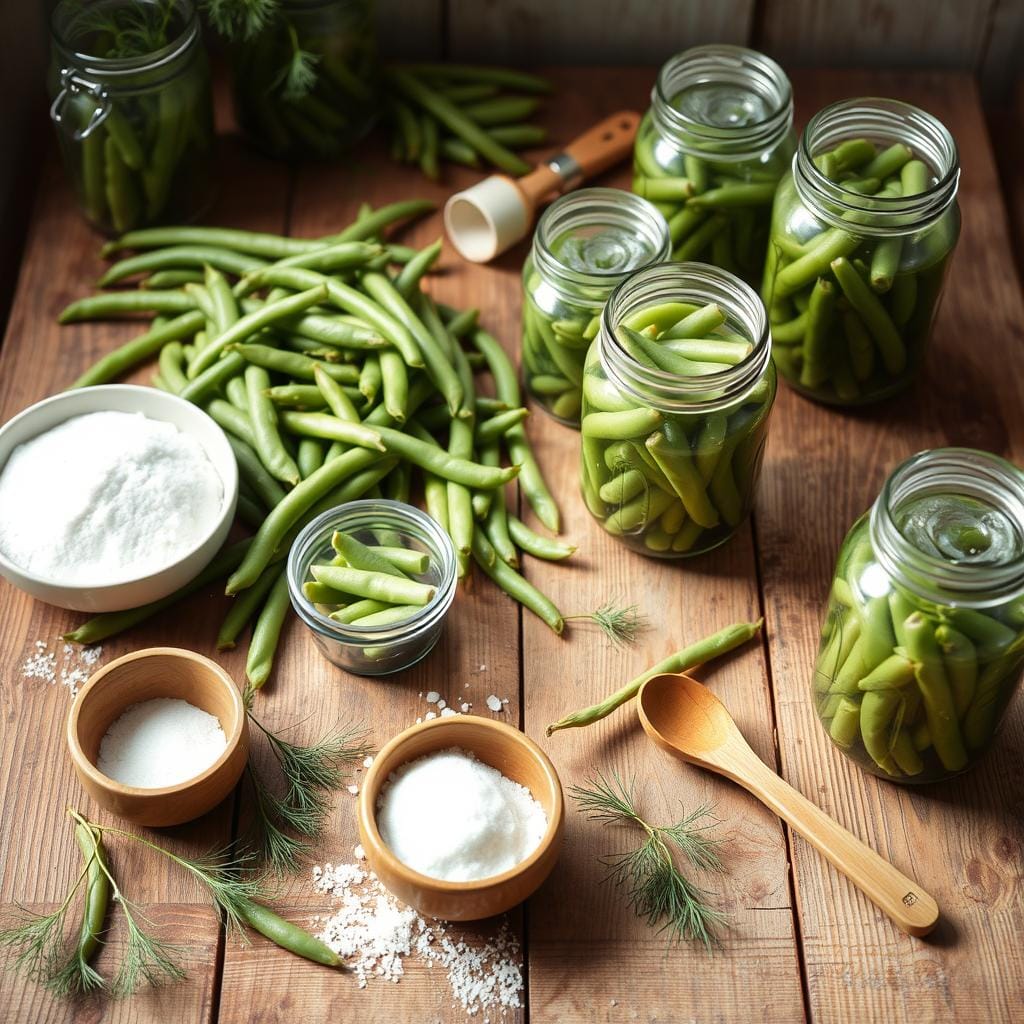 What ingredients do I need to can green beans?