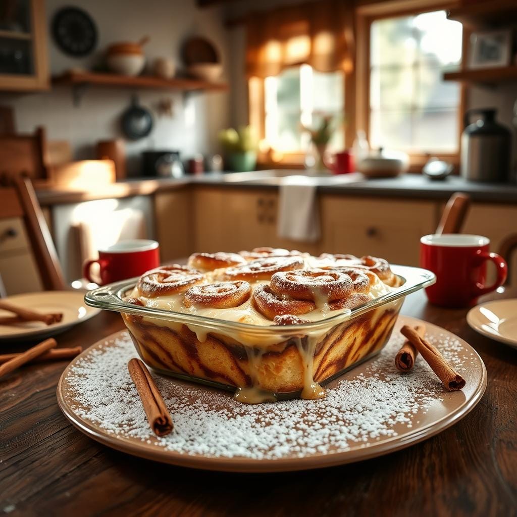 cinnamon roll casserole for family