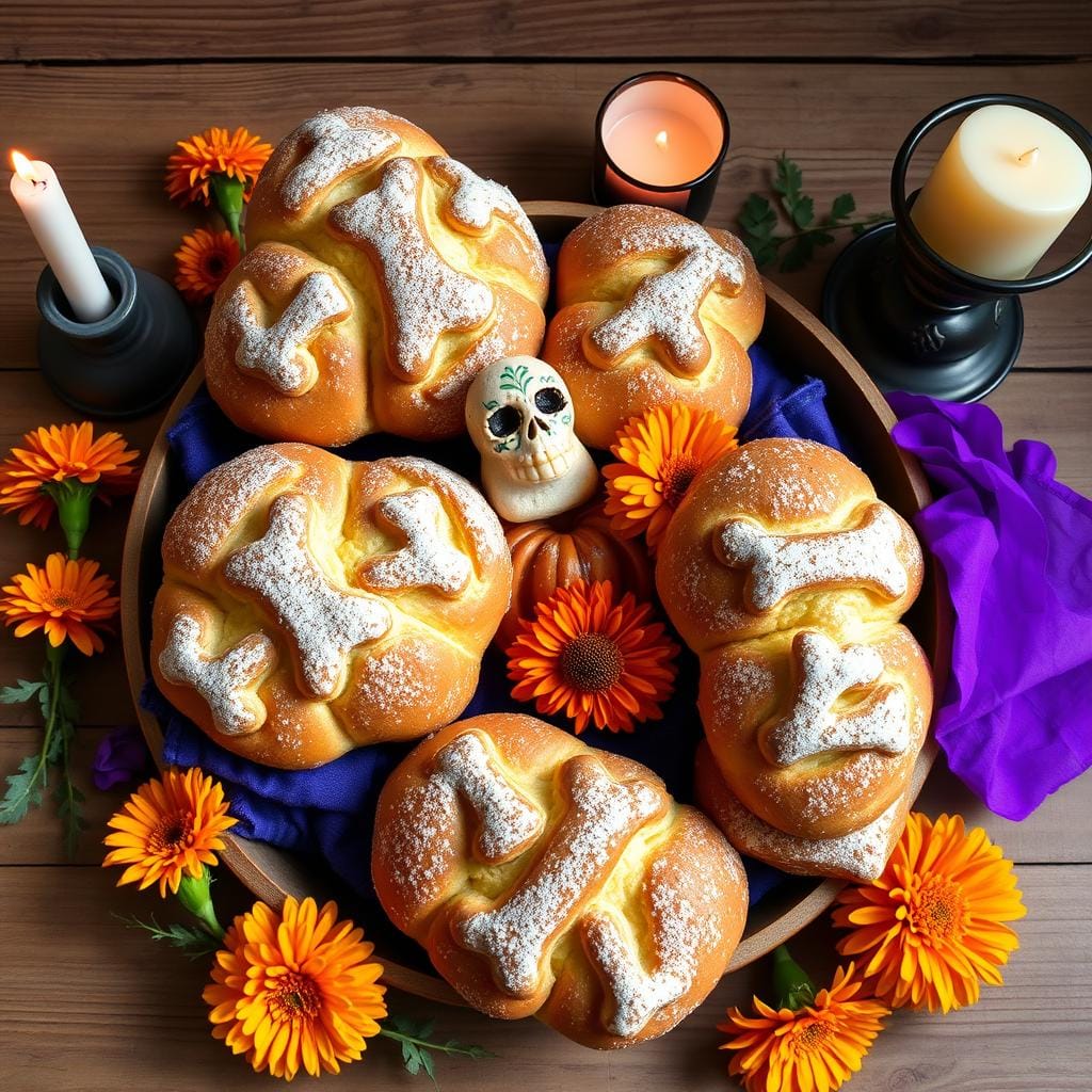 pan de muerto, Mexican holiday bread
